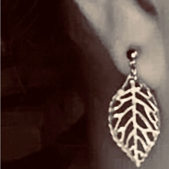 “Autumn” Fall Gold Lasercut Cut-out Hollow Leaf Leaves Nature Boho Hippie Dangle - Picture 16 of 16